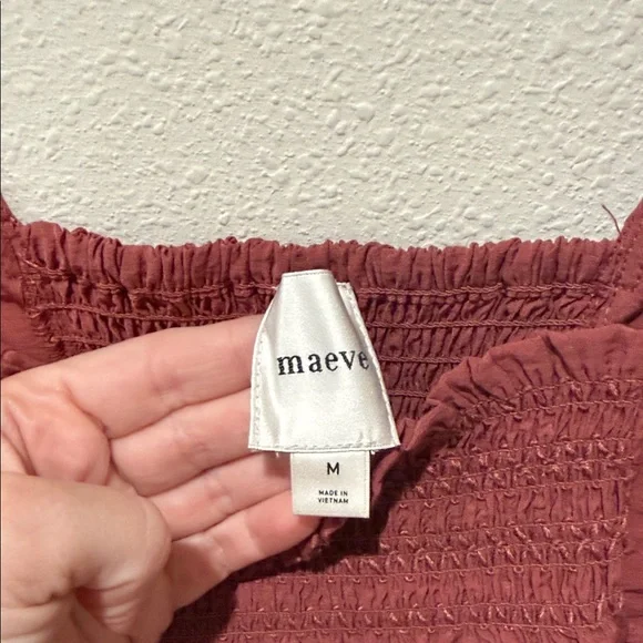 Maeve -Anthropologie Smocked Ruffle Hem Swing Tank Top - Picture 4 of 7